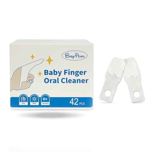Baby Tongue Cleaner Newborn Finger Toothbrush, 42 Count Disposable Wet and Dry Use Baby Mouth Cleaner, Newborn Oral Care Clean 0-36 Months Toddler Teeth, Gums, Tongue Coating