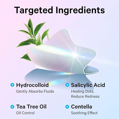 Hydrocolloid Acne Patches with Salicylic Acid - 36 Colorful Star Heart Cloud Designs