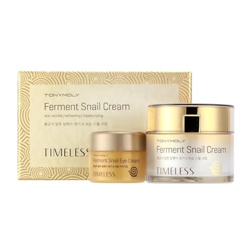 TONYMOLY Timeless Ferment Snail Cream 10.4 oz ? 70% Gold Fermented Snail Mucin Face Cream for Hydration, Barrier Repair & Anti-Aging ? K Beauty Moisturizer for Radiance, Firmness & Nourished Skin