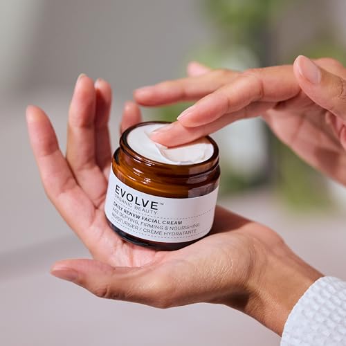 Evolve Organic Beauty - Natural Daily Renew Facial Cream | Small-Batch, Vegan Clean Beauty (2 oz | 60 mL) Packaging May Vary