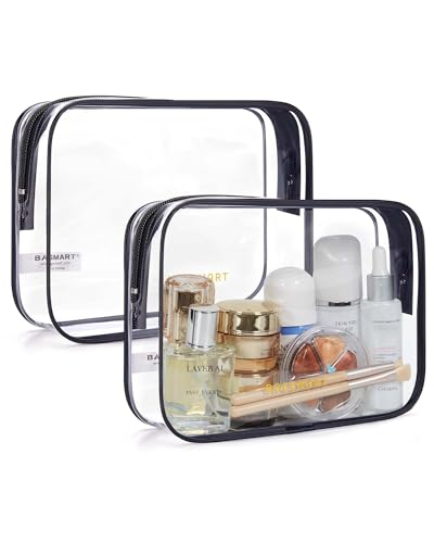BAGSMART TSA Approved Clear Toiletry Bag Set - 2 Pack