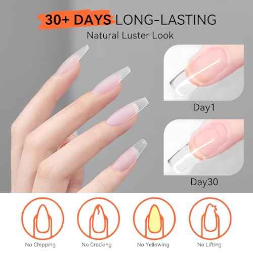 Makartt Clear Gel Builder: Nail Extension, Strong, Self-Levelling, Long Lasting for Strengthener Sculpture Broken Nails Repair Protection, UV LED Lamp Cure Required, Home Salon DIY Manicure 1.06 oz