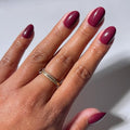 Glamnetic Short Oval Press On Nails - Dark Maroon 30 Set