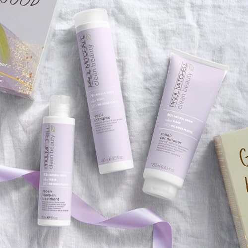 Paul Mitchell Clean Beauty Repair Shampoo, Strengthens and Protects, For Damaged, Brittle Hair