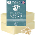 Beef Tallow Soap Bar ? All Natural Grass Fed Tallow Soap Unscented ? Moisturizing Face & Body Wash Great for Eczema, Dry, Itchy, Sensitive Skin ? Handcrafted Bath Soap for Adults, Kids, Made in USA