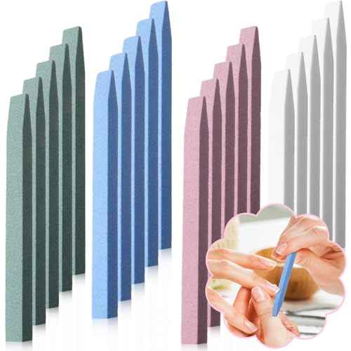 Mudder 20 Pcs Stone Nail File Pumice Stick for Fingernails Pumice Rock Nail Cuticle Pusher Rock File for Home Salon Toenail Buffing Tool