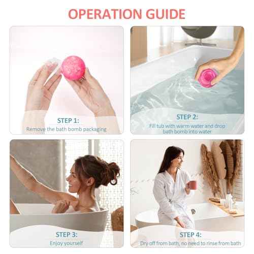 Bath Bombs for Women Gift Set - 4 Large Bath Bombs + 3 Scented Candles + 3 Hand Lotions, Handmade Moisturizing SPA Gift Baskets Fizzy Bath Bomb, Ideal Gift for Mother's Day, Birthday,Valentine's Day