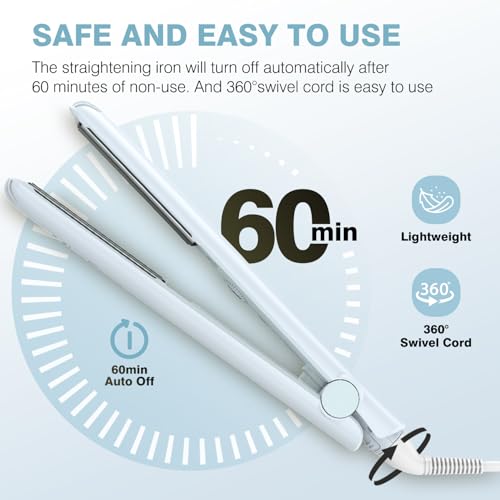 MiroPure 1 Inch Hair Straightener & Curler, Fast Heating, Auto Shut-Off