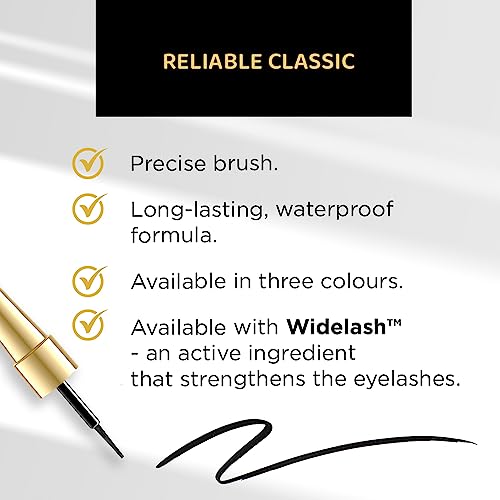 Eveline Celebrities Black Eyeliner | Waterproof Thin Brush