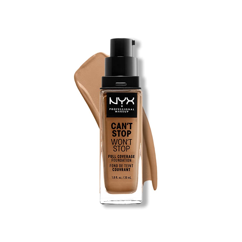 NYX PROFESSIONAL MAKEUP Can't Stop Won't Stop Foundation, 24h Full Coverage Matte Finish - Golden Honey