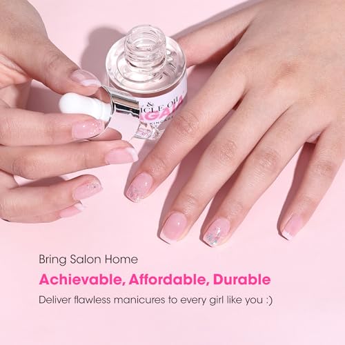 NAGAIA Premium Nail Dipping System, Dip Essential Liquid Set, All In One Dip Liquid Kit, Home & Salon Nail Dipping Manicure, Air Dry Dip Powder System, Salon Acrylic Nail Alternative, 3 Replaced Brush