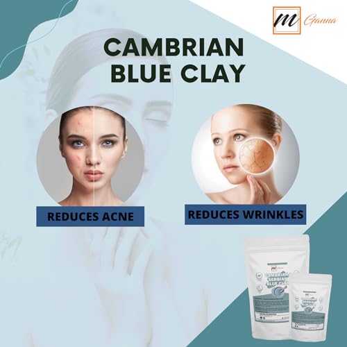 Cambrian Blue Clay 1lbs / 454g for Facial Masks, Creams, Body Wraps, Soft Peels and Scrubs, and Soap Making
