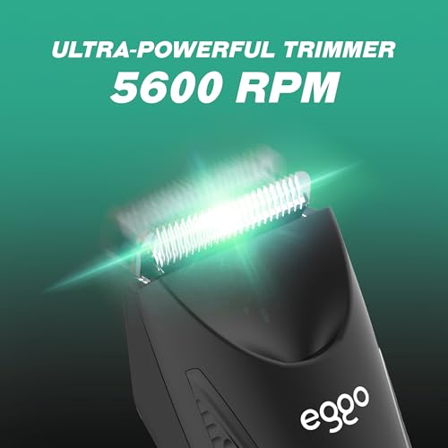 GA.MA Italy Eggo Body Trimmer for Men, Ceramic Blade for Sensitive Areas, LED Light, USB Rechargeable, 5600?RPM, Cordless Full Body Groomer with Guide Combs