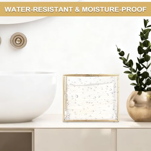 Glass Disposable Face Towel Holder with Lid | Bathroom Storage