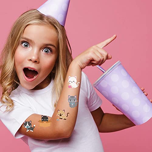 Kitten Temporary Tattoos, 36-Pack, Non-Toxic, Party Favors