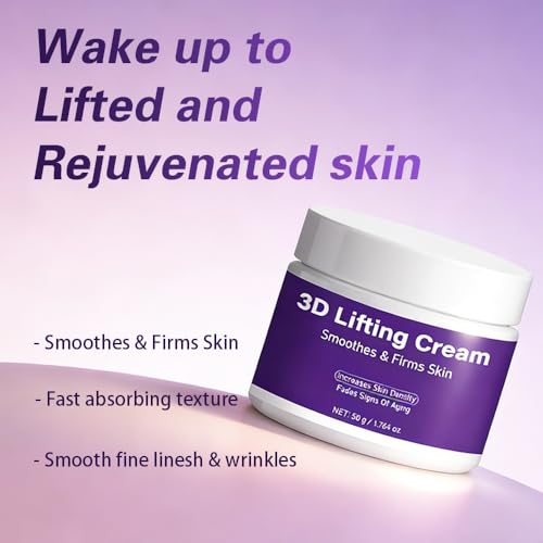 3D Lifting Night Cream, Korean Anti-Aging Moisturizer with 17-Peptide Complex, Probiotic Facial Treatment for Face, Neck Wrinkles£¬1.7 fl oz