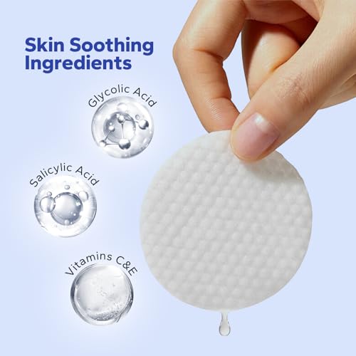 Glycolic Acid Resurfacing Pads (60 Count), 10% Ultra Pure + 2% Salicylic Acid, Exfoliating Peel Pads for Face, Effective Chemical Peel, Radiant Skin Renewal