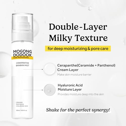 Cerapanthe Pore Care Face Cream Mist ? 4.05 fl oz | Dual-Layer Hydrating Spray with Ceramide, Panthenol & Hyaluronic Acid | EWG Green, Deep Moisture for All Skin Types, Daily Use