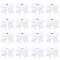 Large 8" Cheer Hair Bows Ponytail Holder - 16 Pack