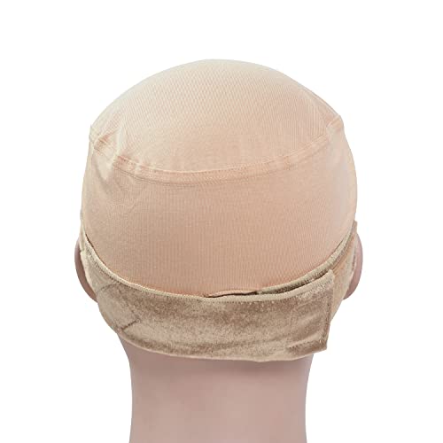 Wig Grip Cap for Women Wig Grip bands with Cap 2-in-1 Adjustable Comfortable Wigs Cap for Lace Front Wig (Beige)