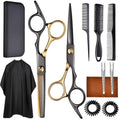 12 Pcs Hair Cutting Scissors Kit - 6.5 Inch VG10 Steel Shears for Salon & Home Use