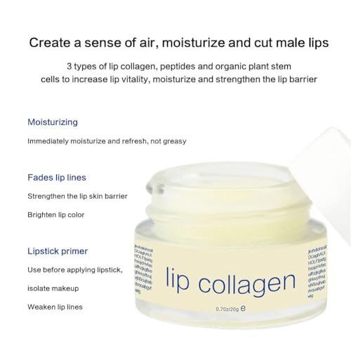 Lip Collagen with Peptide & Stem Cell Complex, Lip Balm for Dry Lips, a Lip Moisturizer for Lip Care and Lip Treatment