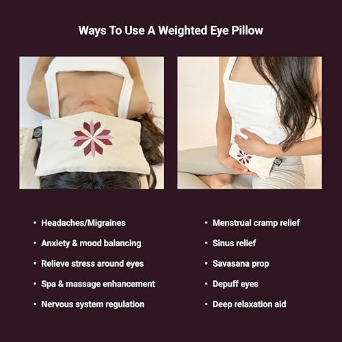 Organic Cotton Aromatherapy Eye Pillow with Flaxseed & Lavender