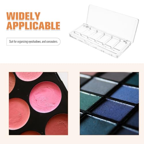 6-Grid Magnetic Makeup Palette with Clear Top | DIY Eyeshadow Organizer