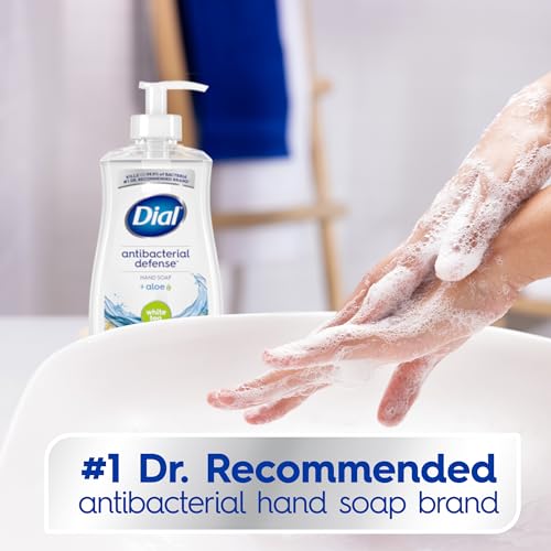 Dial Antibacterial Foaming Hand Soap Fresh Pear Refill 52 fl oz, Antibacterial Liquid Hand Soap White Tea 11 fl oz (Pack of 4)