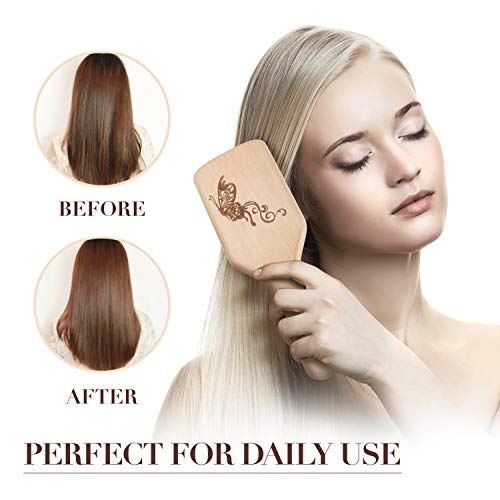 Boar Bristle Hair Brush Paddle - All Hair Types