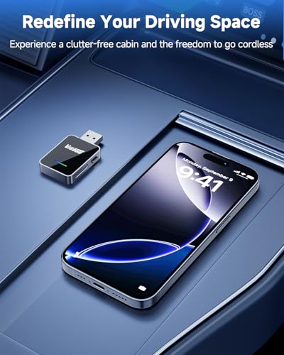 2-in-1 Wireless CarPlay & Android Auto Adapter - Compact Plug & Play
