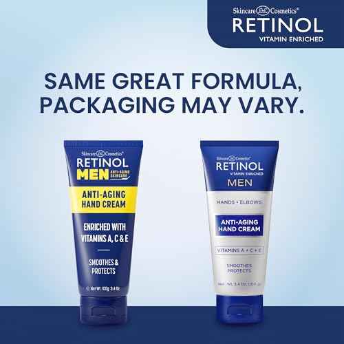Retinol Anti-Aging Hand Cream ? The Original Retinol Brand For Younger Looking Hands ?Rich, Velvety Hand Cream Conditions & Protects Skin, Nails & Cuticles (Men's)