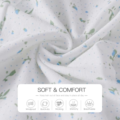 7-Pack Non-Slip Floral Headbands for Women - Soft & Stretchy Hair Accessories