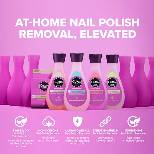 Cutex Gel Nail Polish Remover Ultra-Powerful 6.7 Fl Oz - Removes Glitter & Dark Colors