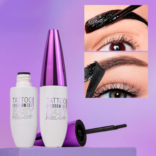Dark Brown Peel Off Brow Tint Gel - Waterproof Tattoo Effect