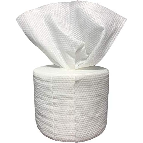 100% Natural Fiber Cloths - Wet or Dry Disposable Clean Face Towel - Makeup Remover - Clean Facial Soft Pads for Sensitive Skin - Water Wipes - Large Volume Cosmetic Pads - 80Pcs/Roll