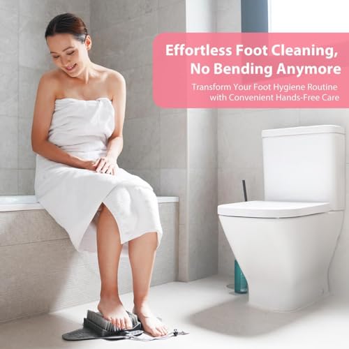 Efforest Shower Foot Scrubber Mat with Pumice Stone & Non-Slip Suction Cups