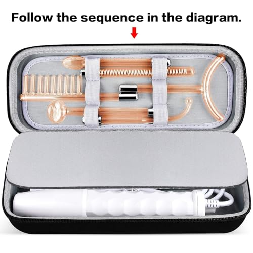 High Frequency Facial Wand Case with 6 Neon & Argon Wands