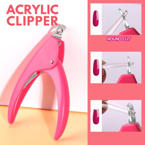 Teenitor Clear Coffin Nail Tips 600 Pcs Acrylic Nails Kit