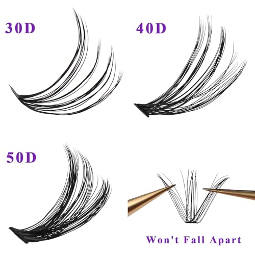 30D 40D 50D Lash Clusters Wispy - 640PCS DIY Eyelash Extensions