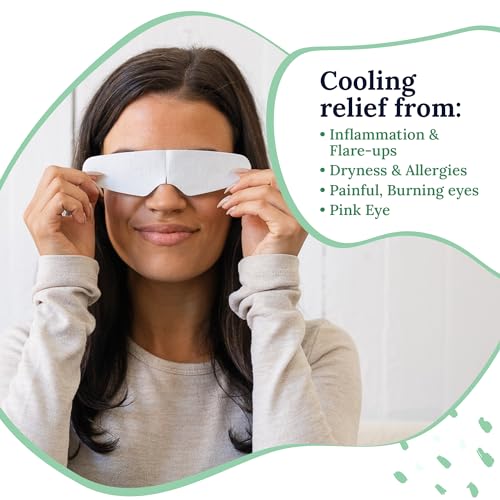 CorneaCare Rescue: Hydrogel Self Cooling Compress | Cold Eye Masks for Puffy Eyes | Self Cooling Eye Compress for Fast Relief | Travel Ready | 6 Count