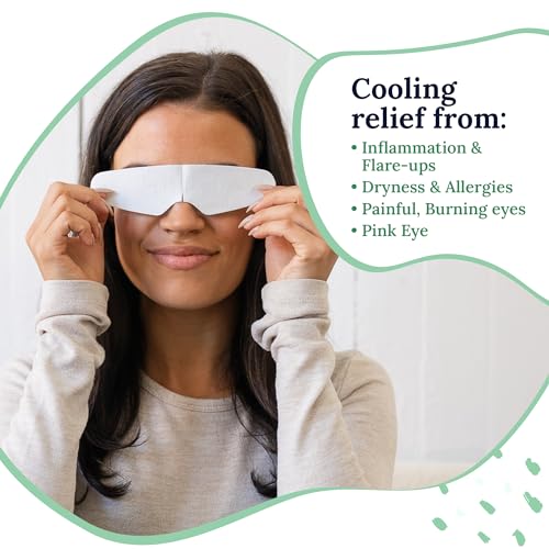 CorneaCare | Rescue Hydrogel Self Cooling Compresses | Eye Cooling Pads | Cooling Eye Patches | Cooling Eye Masks | Cold Eye Masks for Puffy Eyes | 6 Count | FSA or HSA Eligible