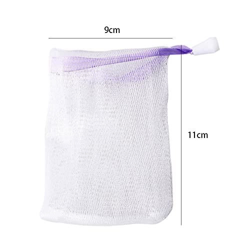 10pc Foaming Mesh Soap Bag with Drawstring