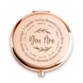 Personalized Christian Compact Mirror for Women, 2.5" Dual Magnification