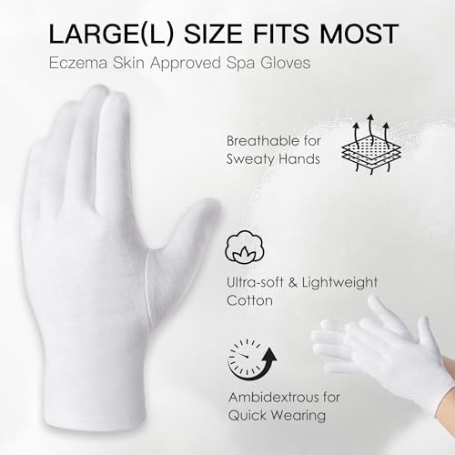 BESSLEE Cotton Moisturizing Gloves and Socks Set - Overnight Hand & Foot Spa