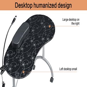 Portable Manicure Table with LED Light & Dust Collector