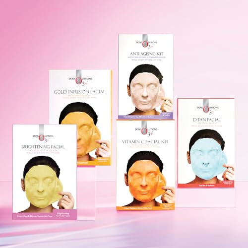 O3+ Vitamin C Facial Kit 45g with Peel Off Mask for Instant Radiance and Even Skin Tone | Ideal for Normal, Combination Skin