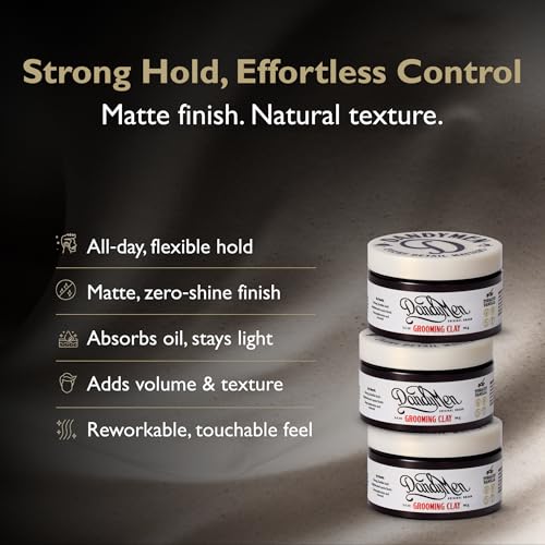 Strong Hold Matte Hair Clay for Men – 3.4 oz