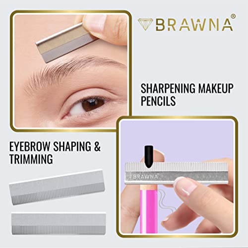 50 Pcs Eyebrow Razor Blades - Stainless Steel Microblading Shavers
