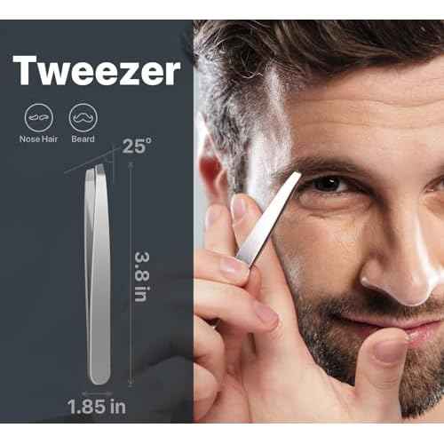 Konovo 5-Piece Nail Clippers Set, Stainless Steel Manicure Set, Travel Nail Grooming Kit for Men & Women, Toenail & Fingernail Clippers